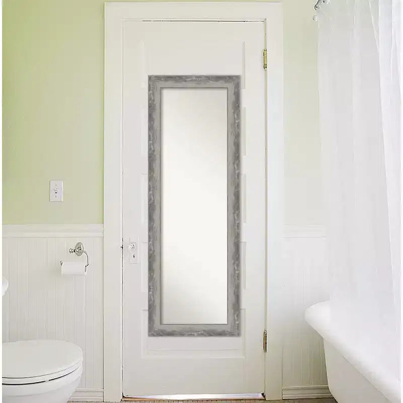 Specchio da porta lungo e stretto Waveline Silver 48,26 x 134,62 cm non smussato