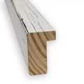 Specchio da parete per bagno in legno stretto bianco Shiplap non smussato da 99 cm x 71 cm - : Include l'hardware di montaggio