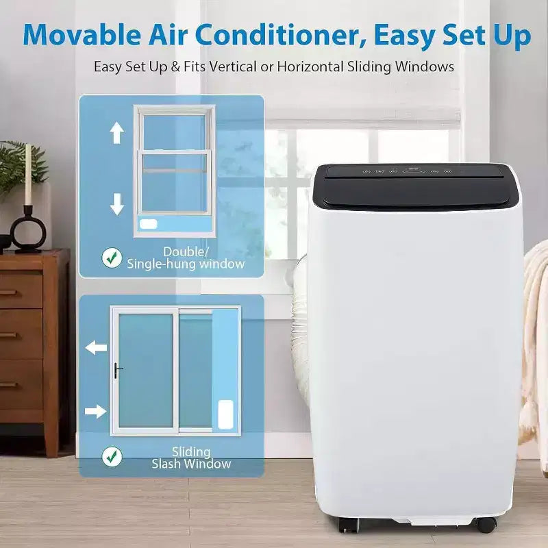 Condizionatore portatile da 12.000 BTU per 550 piedi quadrati, unità 3-in-1 con modalità raffreddamento/deumidificazione/ventilazione