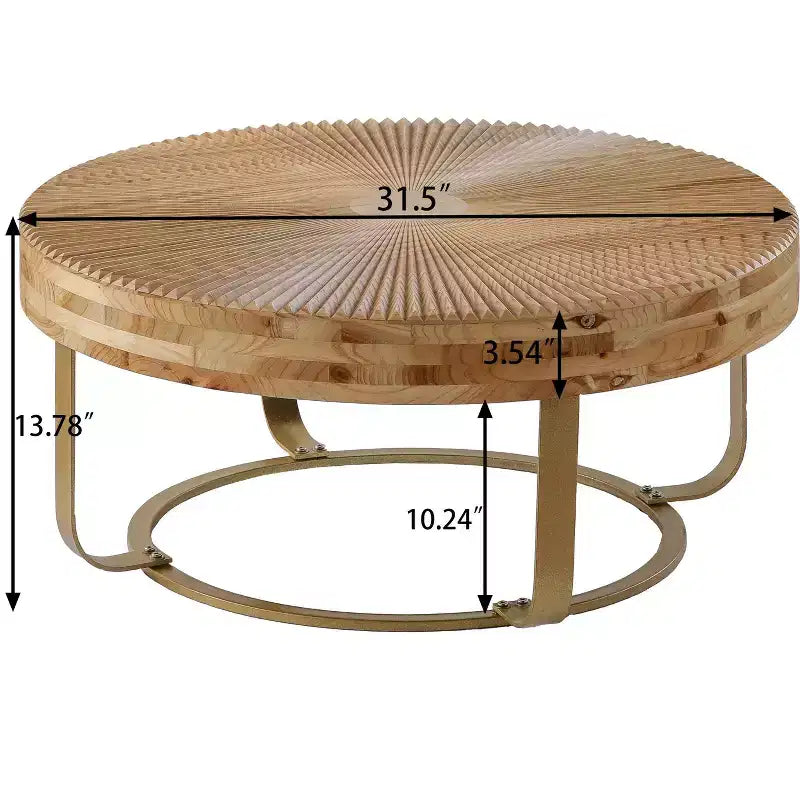 Tavolino da Caffè Retrò con Piano Ribaltabile e Gambe in Metallo, Elegante Tavolino per Soggiorno, Tavolino Rotondo, Capacità 100 kg, Arredamento Casa