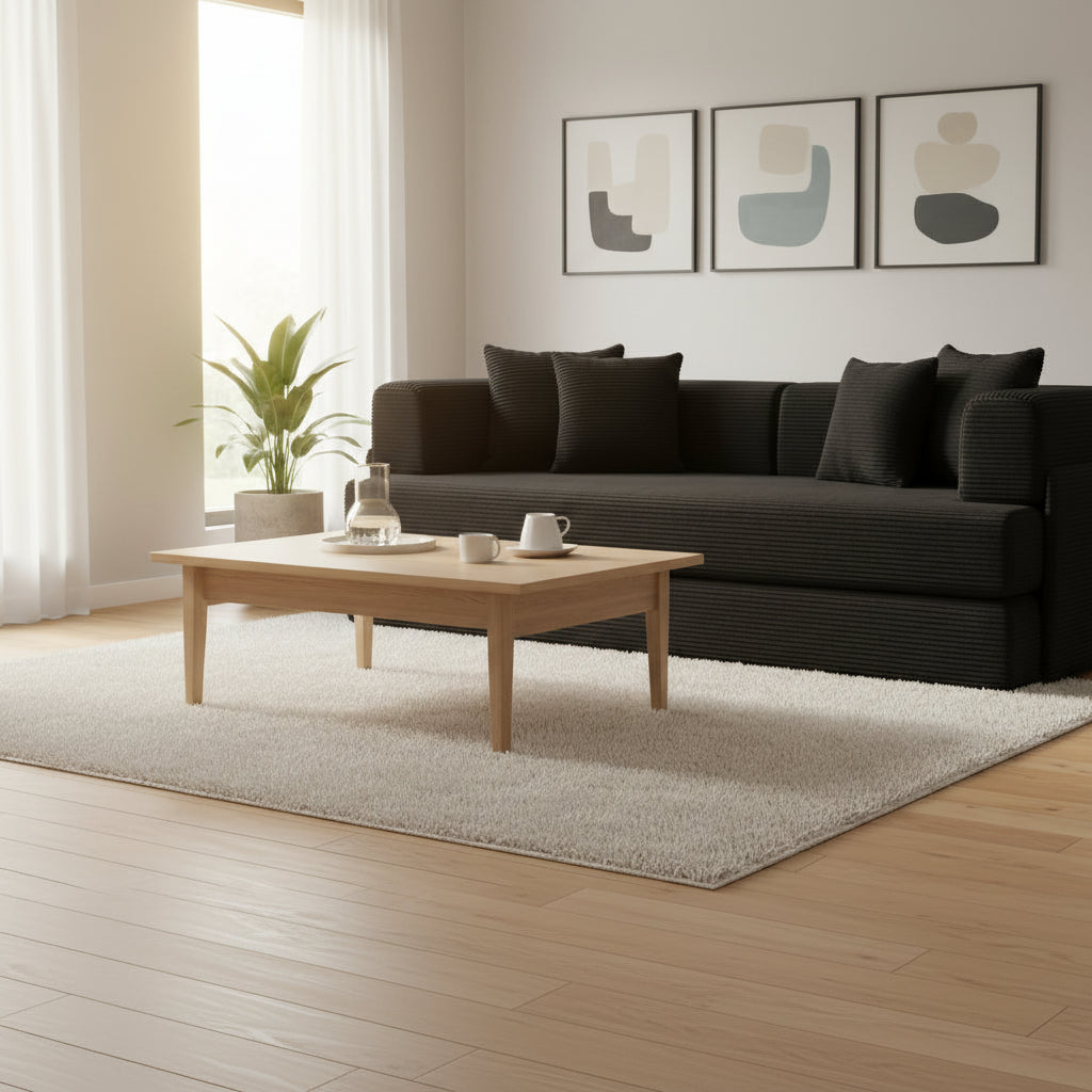 Chaise Longue Sdraio per Interni da 78,7", Divano Letto Oversize Senza Struttura Rivestito in Velluto a Coste con 2 Cuscini, per Soggiorno, Camera da Letto