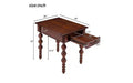 Tavolino da Divano con Cassetto e Gambe a Fuso "Bubble Design", Tavolino Laterale per Soggiorno con Piano in Legno di Acacia Impermeabile, Comodino Vintage