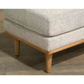 Poggiapiedi Pouf Contenitore Accent con Gambe in Legno Massello, Pouf Poggiapiedi Robusto per Soggiorno con Imbottitura in Schiuma ad Alta Resilienza, Tannino