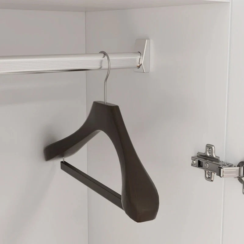 Armadio guardaroba a 2 ante, armadio indipendente per camera da letto con barra appendiabiti