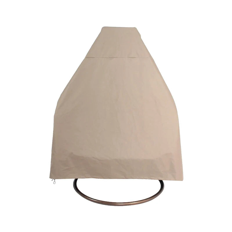 Sedia sospesa a dondolo a forma di uovo con supporto in metallo, struttura in vimini e cuscino ¨C Beige / Blu antracite / Bianco / Blu / Bianco anticato / Marrone / Tela, posti 2