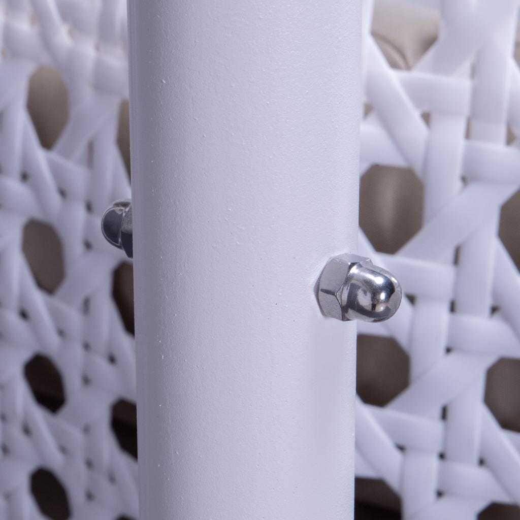 Poltrona sospesa a uovo LeisureMod per 2 persone con supporto - Altalena da patio in rattan intrecciato per esterni/interni, chaise longue con cuscini