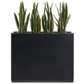 Zware metalen plantenbak voor buitenplanten, hoge en lange metalen plantenbak met scheidingswand van 38Lx10Wx30H inch - 38x30x10