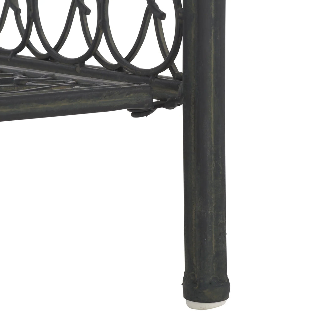 SAFAVIEH Bryn viktorianisches schmiedeeisernes Bäckerregal für den Außenbereich mit 4 Ebenen - 25 In. B x 15 In. T x 63 In. H - 25B x 15T x 63H