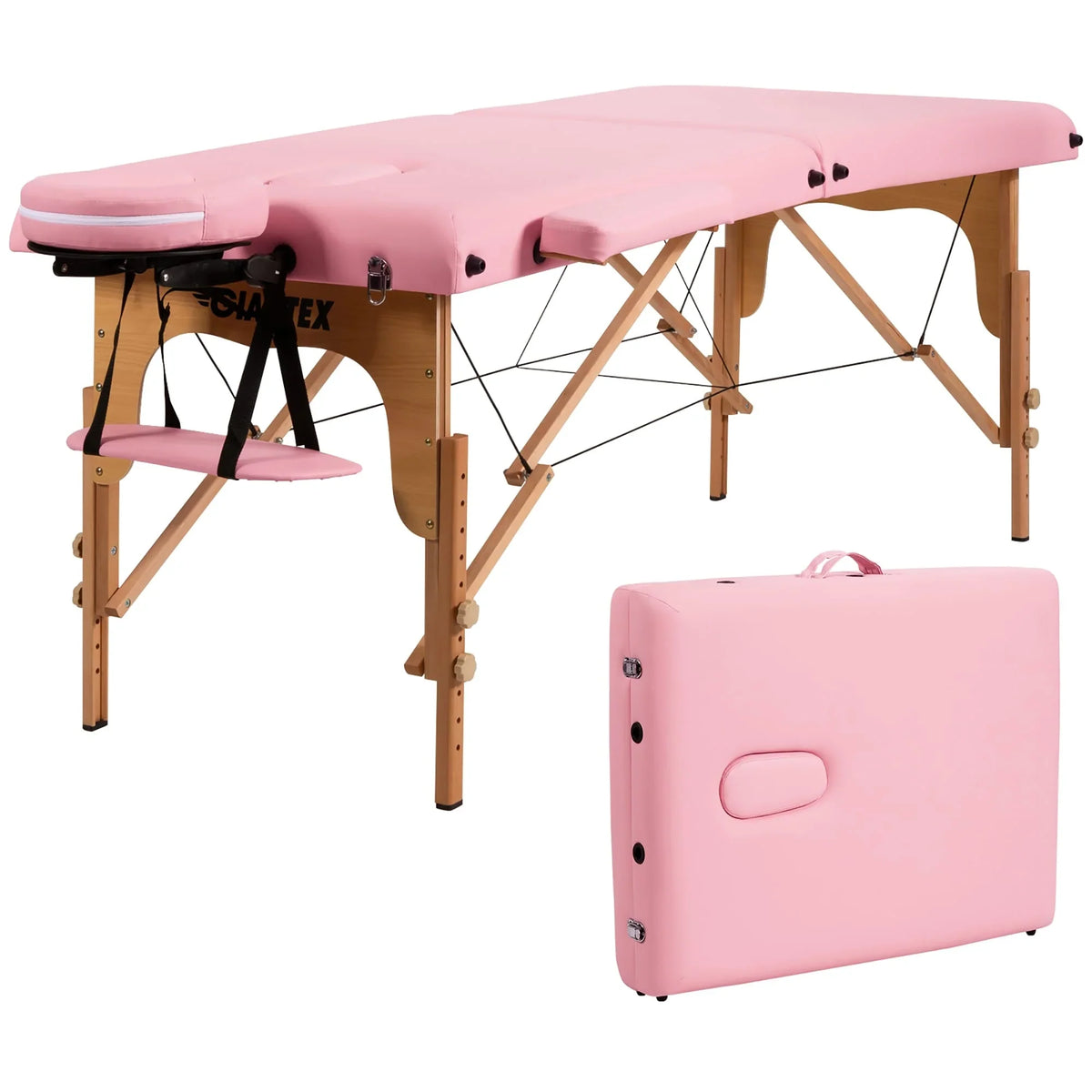 84L draagbare massagetafel, verstelbaar gezichts-spabed en tattoo-bed met draagtas