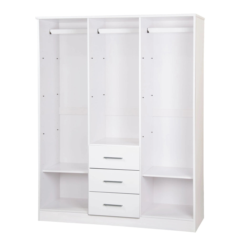 Palace Imports Cosmo, ormar s 3 vrata od 100% punog drva, s vratima od punog drva ili zrcalima