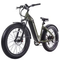 GOTRAX Fat-Tire-Elektro-Hybridfahrrad für Erwachsene, 26 Zoll, Tiefeinstieg – Grün