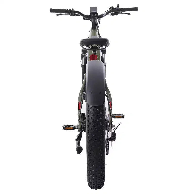 GOTRAX Fat-Tire-Elektro-Hybridfahrrad für Erwachsene, 26 Zoll, Tiefeinstieg – Grün