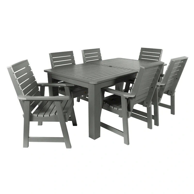 Set da pranzo da esterno HIGHWOOD PROFESSIONAL da 7 pezzi, 42x72