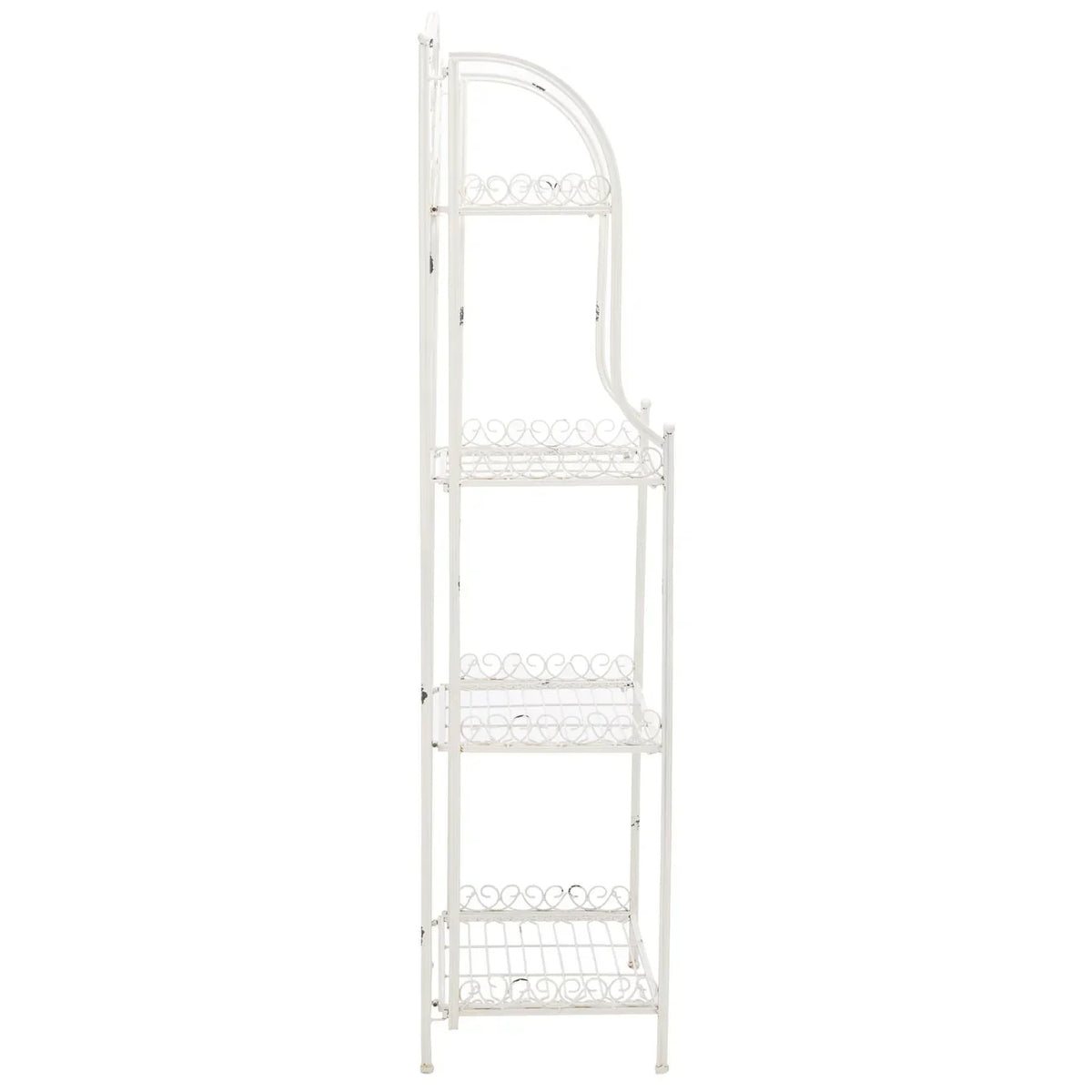 Scaffale portapane da esterno SAFAVIEH Bryn in ferro battuto vittoriano a 4 ripiani - 25 In. L x 15 In. P x 63 In. A - 25W x 15D x 63H