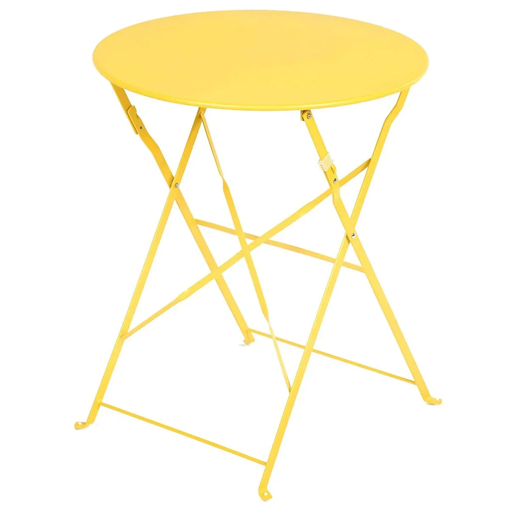 3-teiliges klappbares Bistro-Set aus Metall, wetterbeständiges Outdoor-/Indoor-Sitzset für Terrasse, Hof und Garten