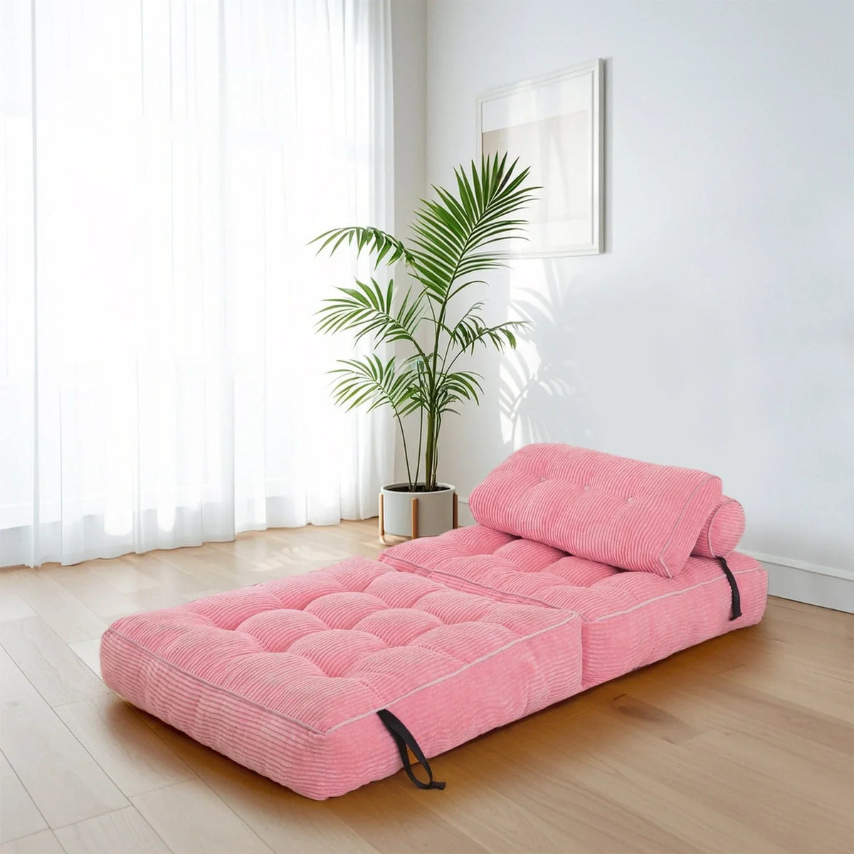 8 Corduroy Folding Couch Sofa Bed,Single