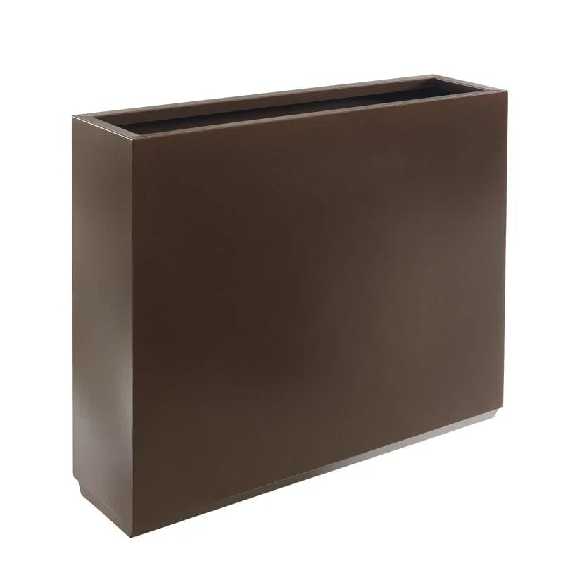 Zware metalen plantenbak voor buitenplanten, hoge en lange metalen plantenbak met scheidingswand van 38Lx10Wx30H inch - 38x30x10
