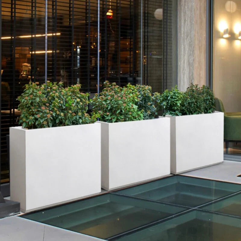Zware metalen plantenbak voor buitenplanten, hoge en lange metalen plantenbak met scheidingswand van 38Lx10Wx30H inch - 38x30x10