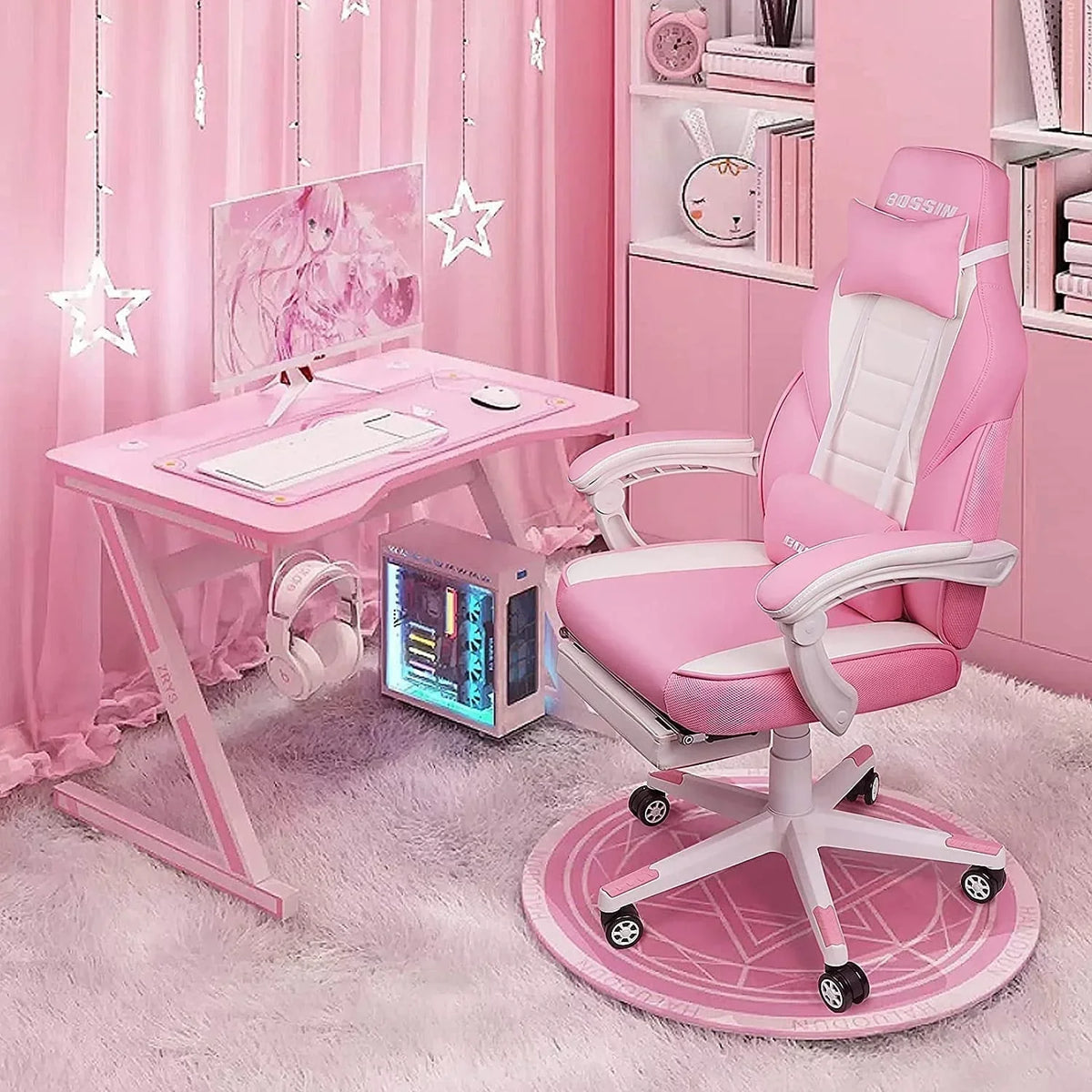 BOSSIN Racing Style Gaming Chair,300 lbs Big and Tall gamer chair High Back Computer Chair