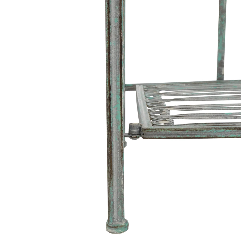 SAFAVIEH Bryn viktorianisches schmiedeeisernes Bäckerregal für den Außenbereich mit 4 Ebenen - 25 In. B x 15 In. T x 63 In. H - 25B x 15T x 63H