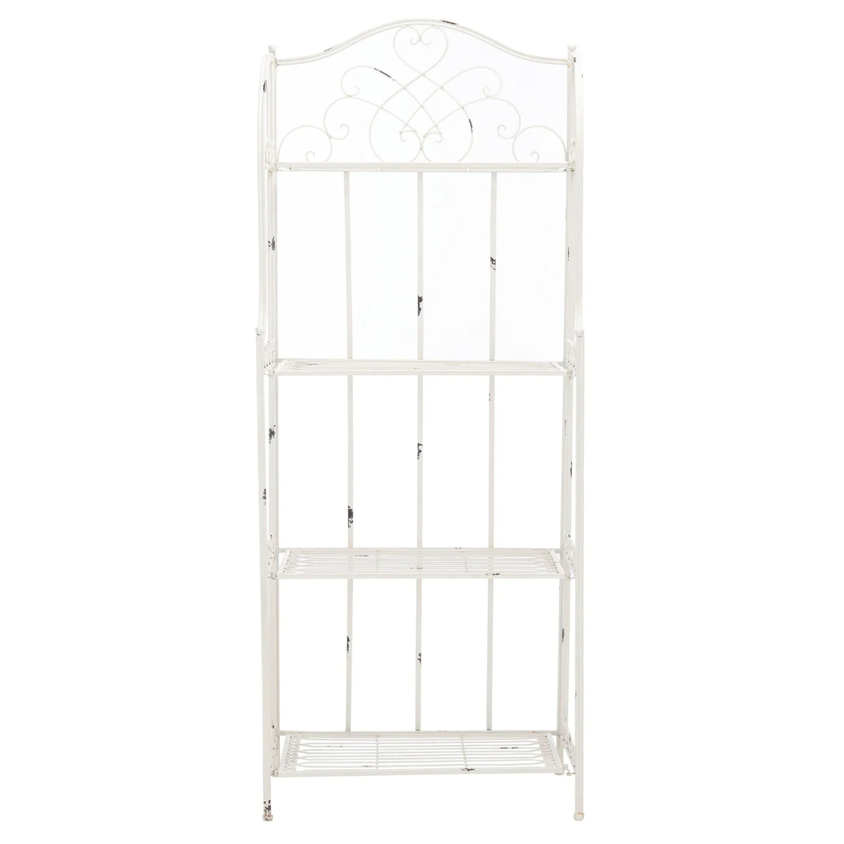 Scaffale portapane da esterno SAFAVIEH Bryn in ferro battuto vittoriano a 4 ripiani - 25 In. L x 15 In. P x 63 In. A - 25W x 15D x 63H