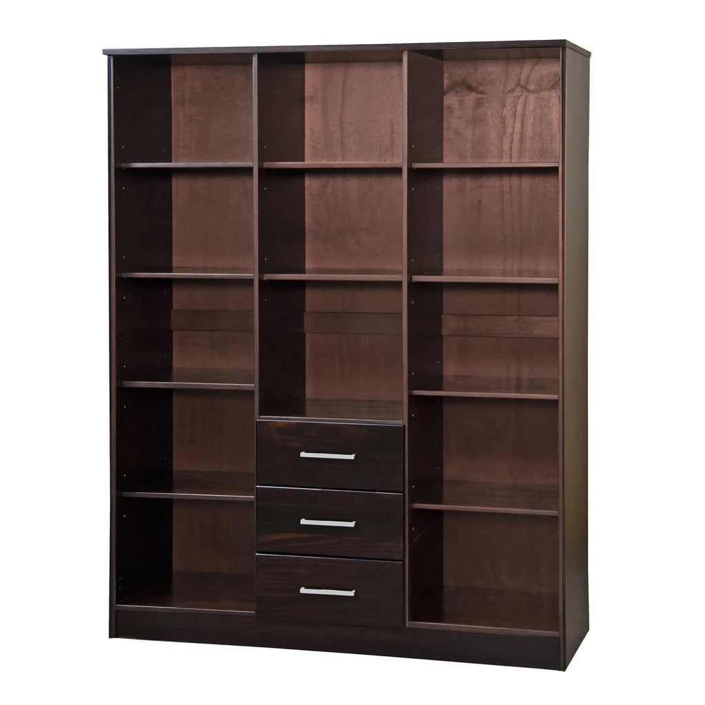 Palace Imports Cosmo 3-türiger Kleiderschrank aus 100 % Massivholz mit Türen aus Massivholz oder Spiegelglas