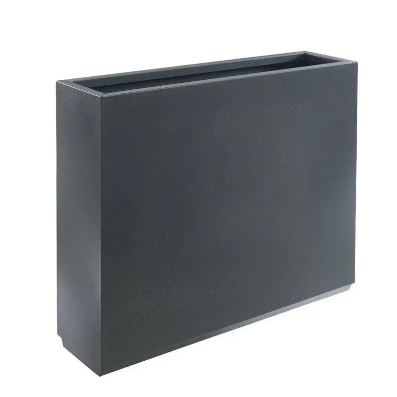 Zware metalen plantenbak voor buitenplanten, hoge en lange metalen plantenbak met scheidingswand van 38Lx10Wx30H inch - 38x30x10