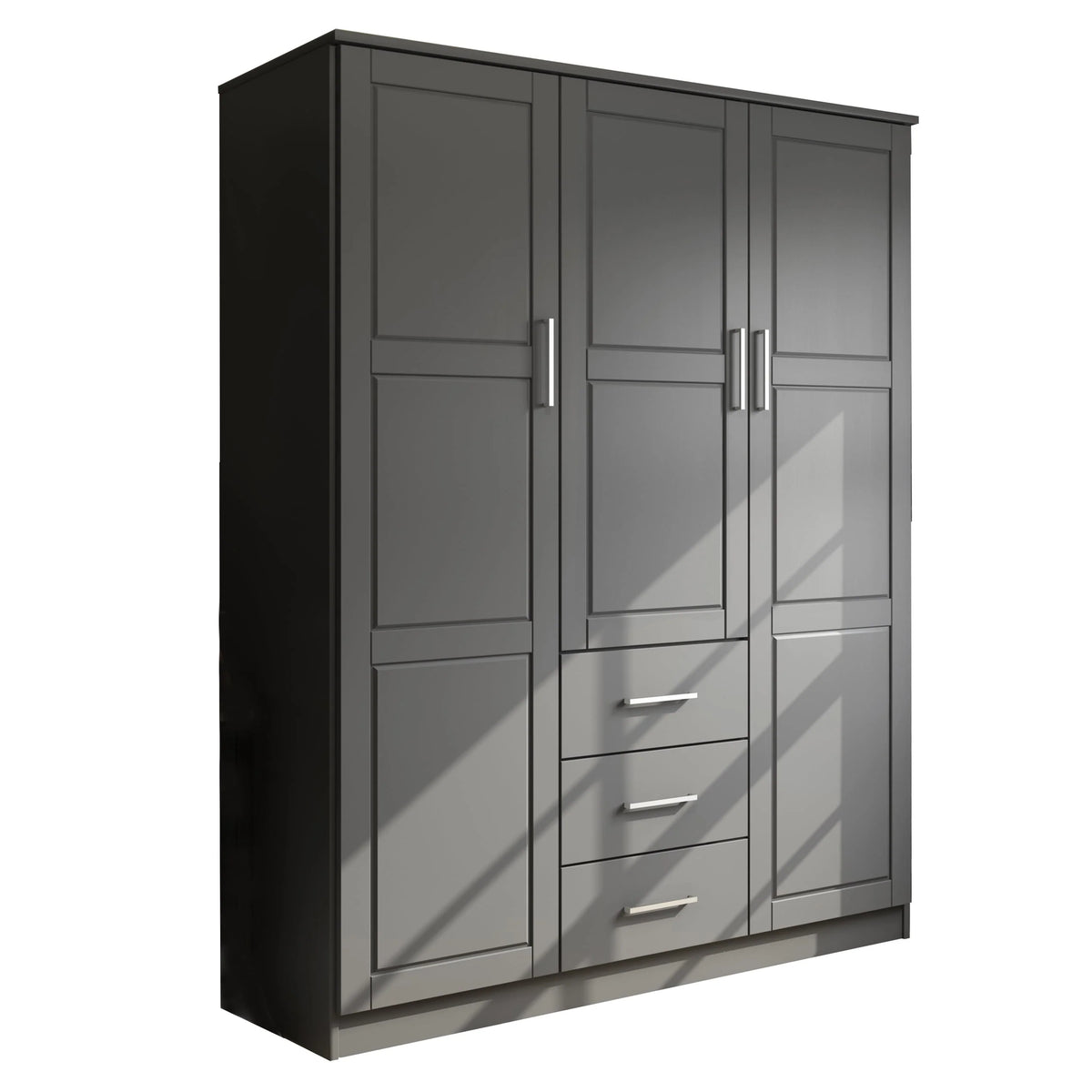 Palace Imports Cosmo, ormar s 3 vrata od 100% punog drva, s vratima od punog drva ili zrcalima
