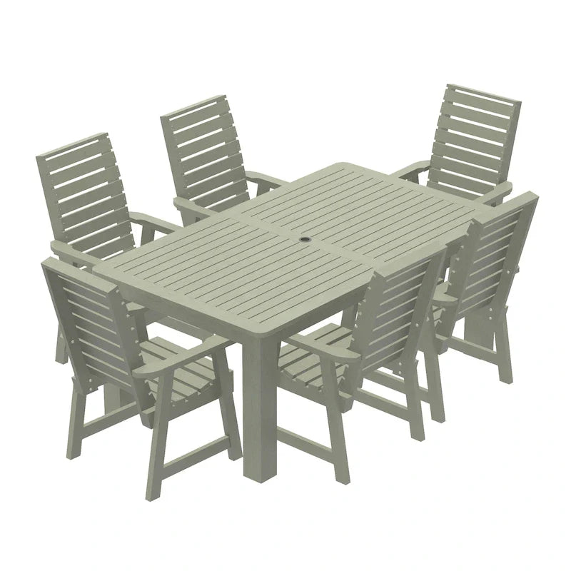 Set da pranzo da esterno HIGHWOOD PROFESSIONAL da 7 pezzi, 42x72