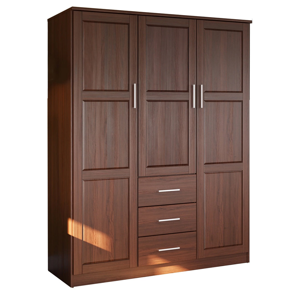 Palace Imports Cosmo, ormar s 3 vrata od 100% punog drva, s vratima od punog drva ili zrcalima