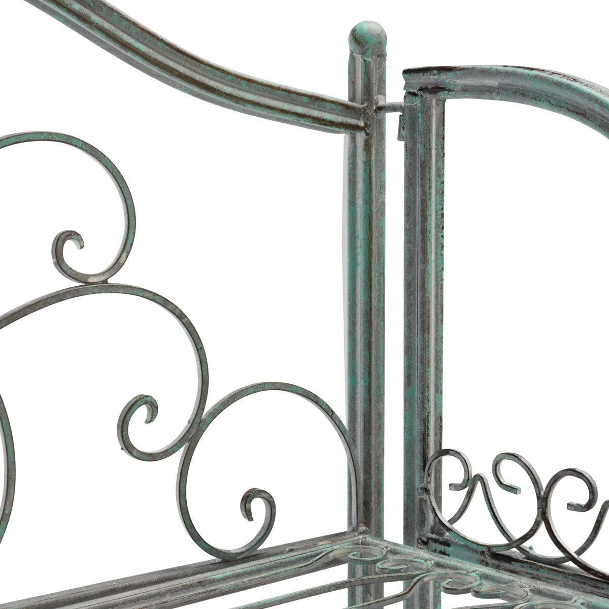 SAFAVIEH Bryn viktorianisches schmiedeeisernes Bäckerregal für den Außenbereich mit 4 Ebenen - 25 In. B x 15 In. T x 63 In. H - 25B x 15T x 63H