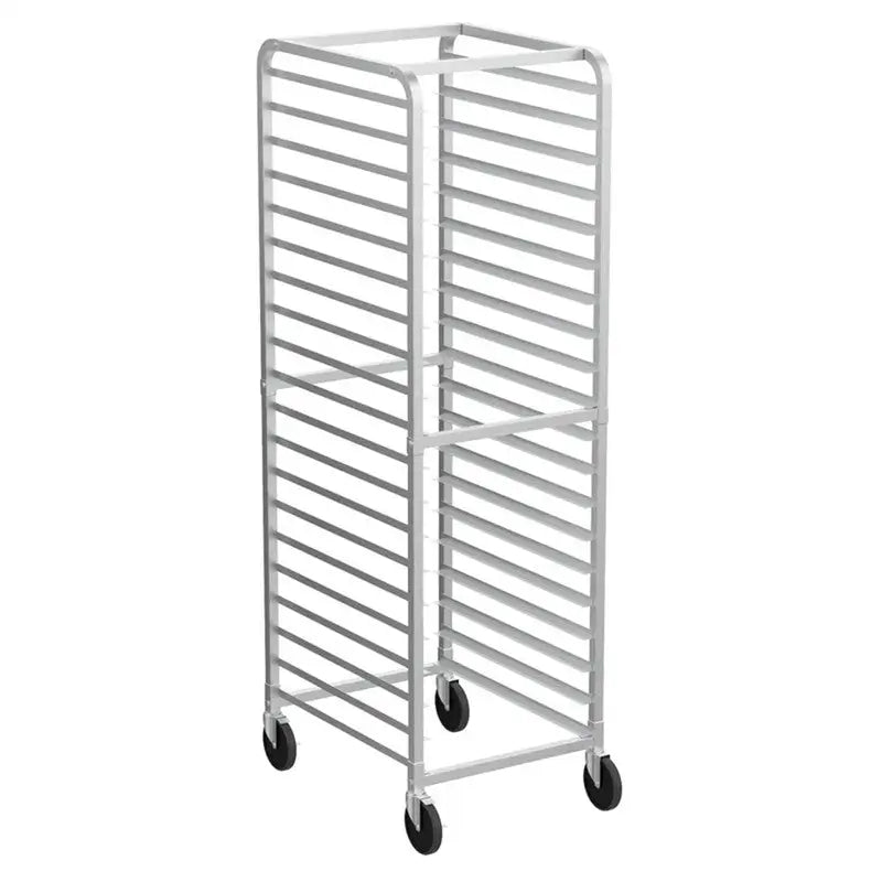 Scaffale da panetteria a 10/20 ripiani in acciaio inox per teglie da panini