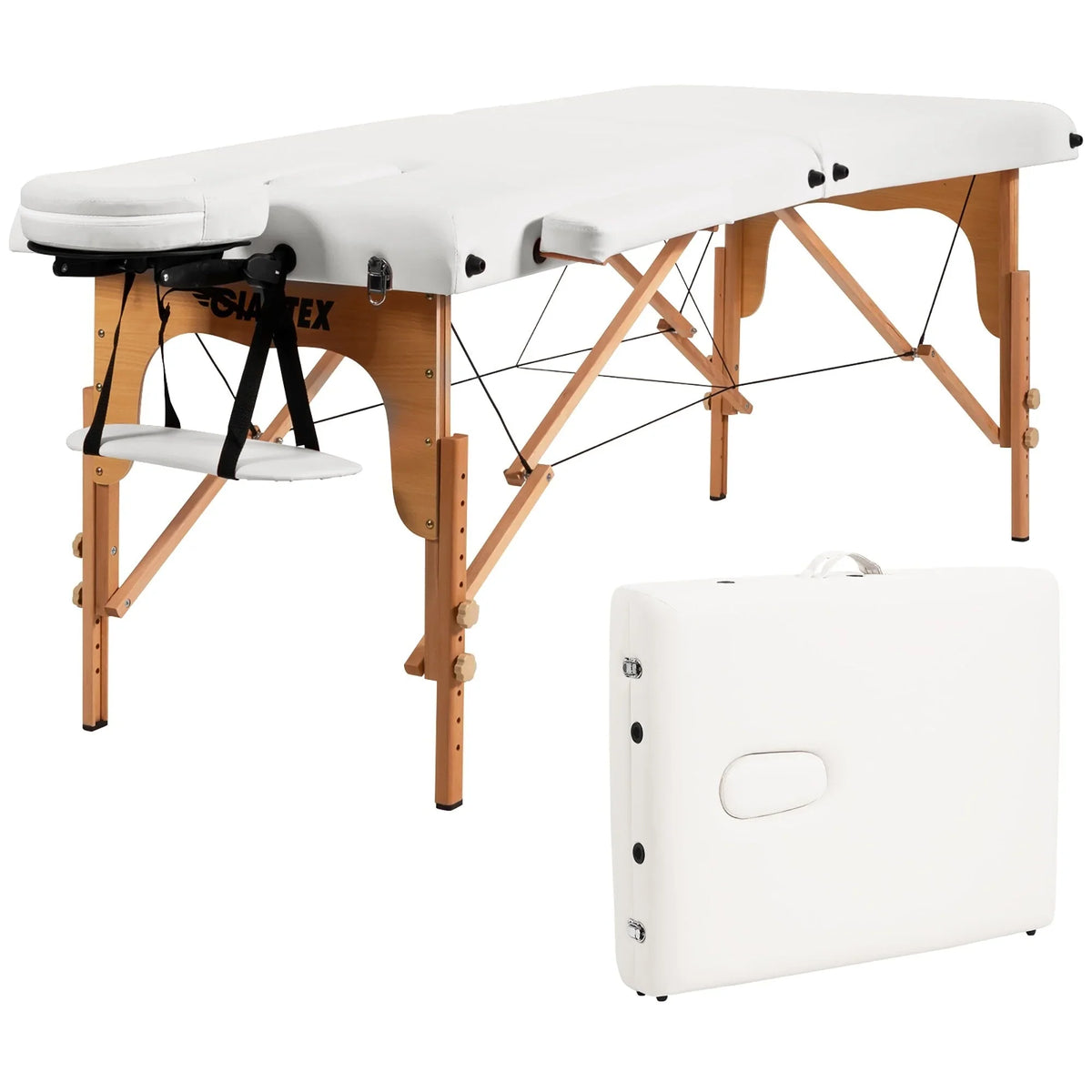 84L draagbare massagetafel, verstelbaar gezichts-spabed en tattoo-bed met draagtas