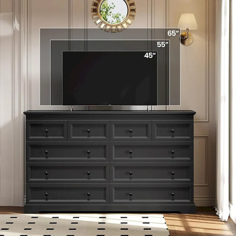 Cassettiera in legno a 10 cassetti grandi, 55 cassetti e cassettiera