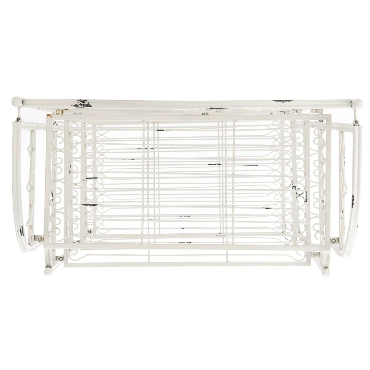 SAFAVIEH Bryn viktorianisches schmiedeeisernes Bäckerregal für den Außenbereich mit 4 Ebenen - 25 In. B x 15 In. T x 63 In. H - 25B x 15T x 63H
