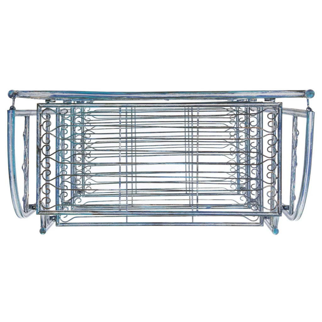 SAFAVIEH Bryn viktorianisches schmiedeeisernes Bäckerregal für den Außenbereich mit 4 Ebenen - 25 In. B x 15 In. T x 63 In. H - 25B x 15T x 63H