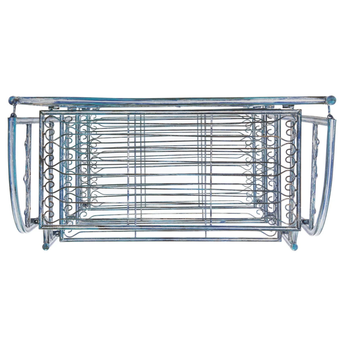 SAFAVIEH Bryn viktorianisches schmiedeeisernes Bäckerregal für den Außenbereich mit 4 Ebenen - 25 In. B x 15 In. T x 63 In. H - 25B x 15T x 63H
