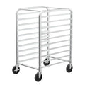Scaffale da panetteria a 10/20 ripiani in acciaio inox per teglie da panini