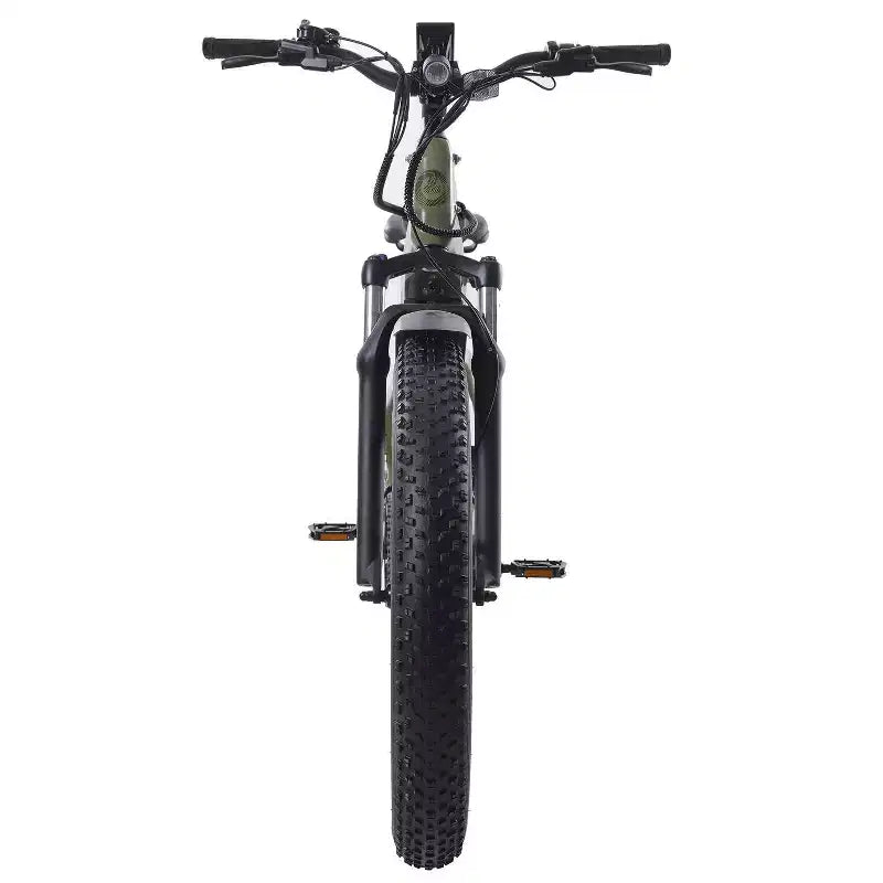GOTRAX Fat-Tire-Elektro-Hybridfahrrad für Erwachsene, 26 Zoll, Tiefeinstieg – Grün