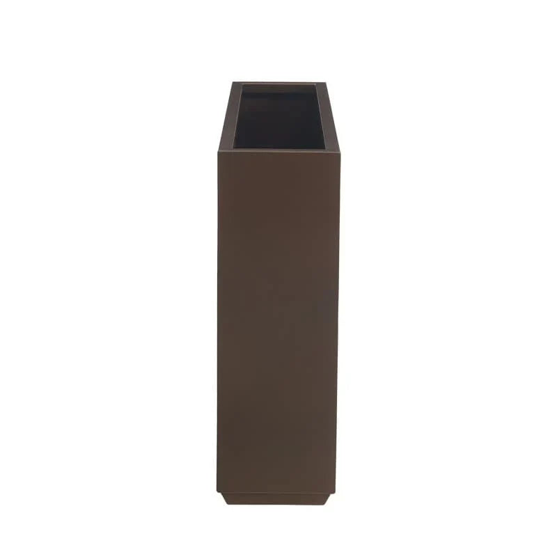 Zware metalen plantenbak voor buitenplanten, hoge en lange metalen plantenbak met scheidingswand van 38Lx10Wx30H inch - 38x30x10