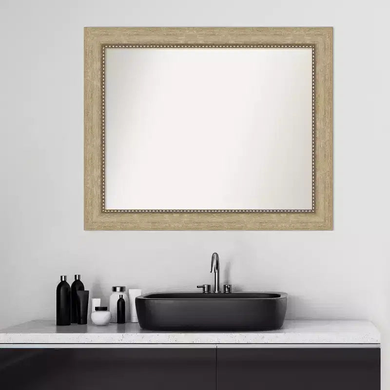 Specchio da parete per bagno non smussato Astor Champagne