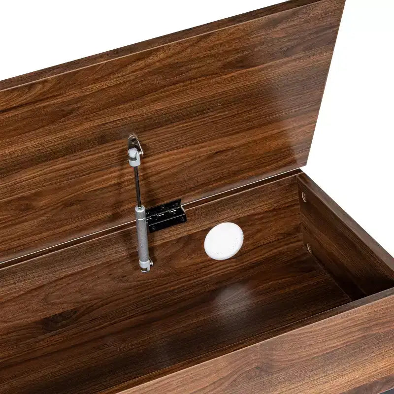 Panca portaoggetti Wyatt Farmhouse con ripiano inferiore, perfetta per l'ingresso, la mudroom o la camera da letto