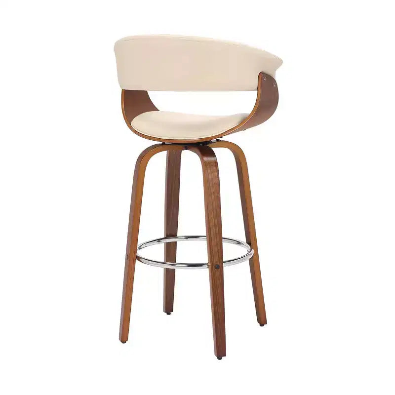 Sgabello da bar girevole in similpelle e legno Julyssa, altezza bancone, 66 cm