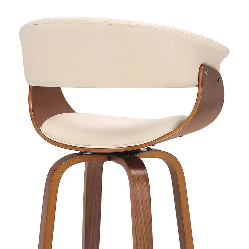 Sgabello da bar girevole in similpelle e legno Julyssa, altezza bancone, 66 cm