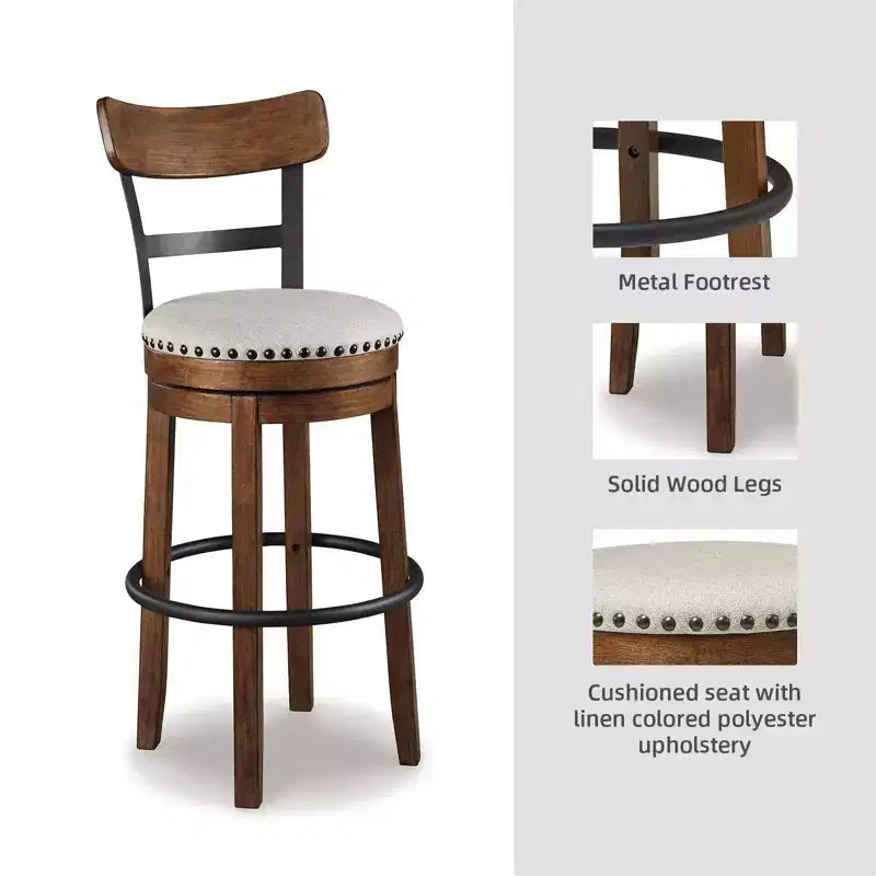 Sgabello da bar imbottito girevole Tall Valebeck