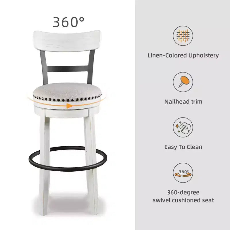 Sgabello da bar imbottito girevole Tall Valebeck