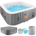 Aufblasbarer Outdoor-Whirlpool für 4–6 Personen mit Bedienfeld und 130 Düsen, isolierter Whirlpool-Abdeckung und Bodenschutz – 75¡±W