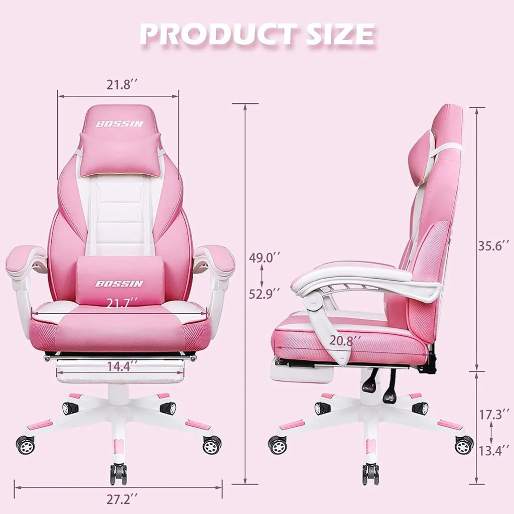 BOSSIN Racing Style Gaming Chair,300 lbs Big and Tall gamer chair High Back Computer Chair