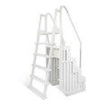 Blue Wave Easy Pool Step With Outside Ladder for Above Ground Pools - 32.5 in. W x 56 in. D x 81 in. H
