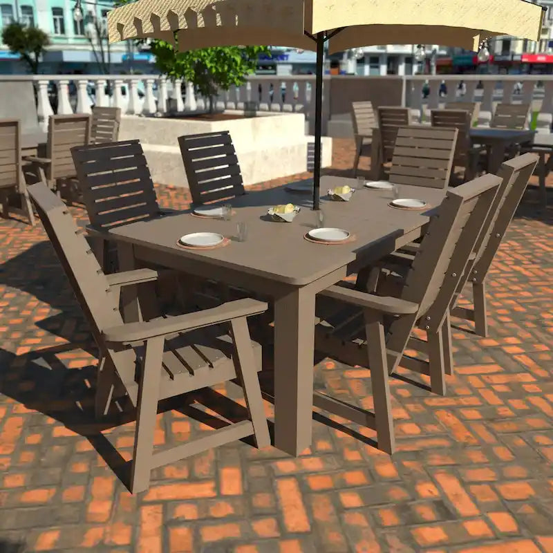 Set da pranzo da esterno HIGHWOOD PROFESSIONAL da 7 pezzi, 42x72
